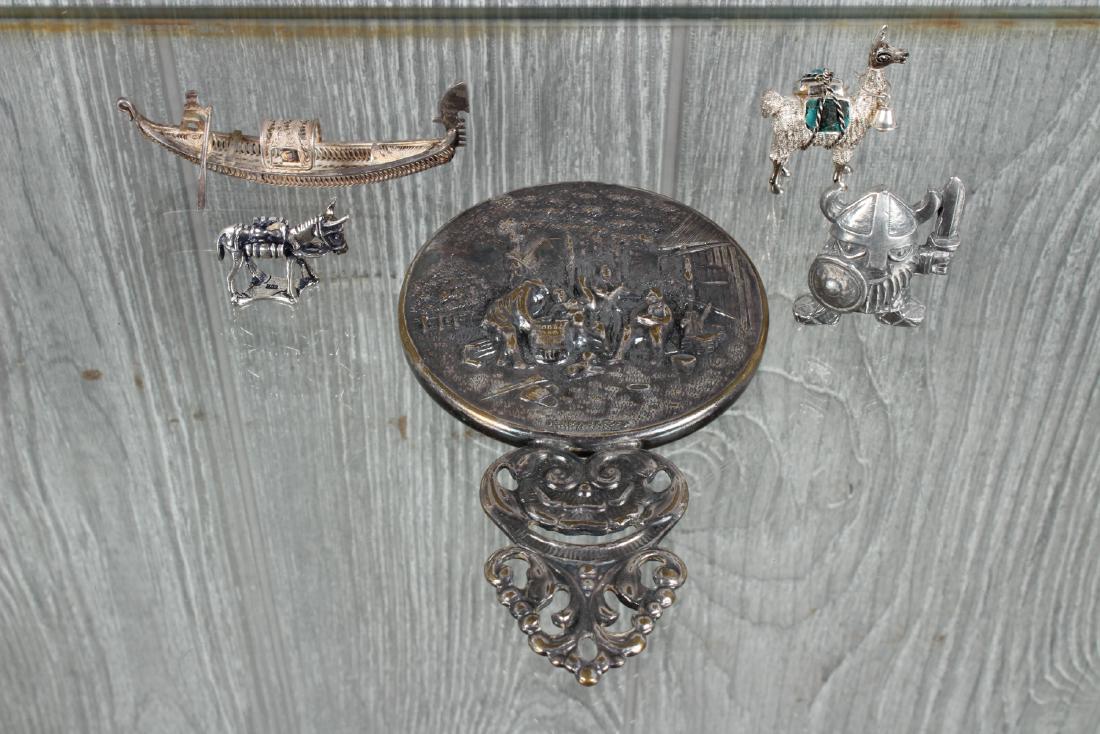Miniature Silver Souvenirs: Miniature Silver Souvenirs. Various cultures. Size: Largest: 4.5" H