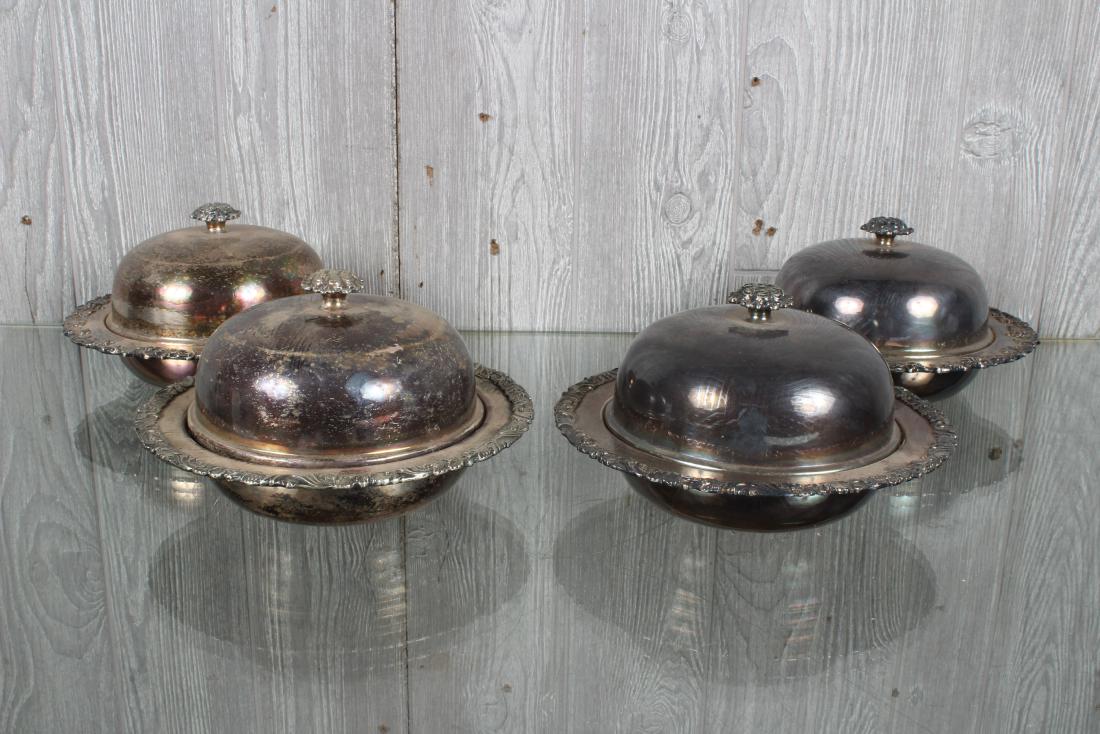 Set of 4 Ellis-Baker Silver Plate Entree Dishes (1 of 5)