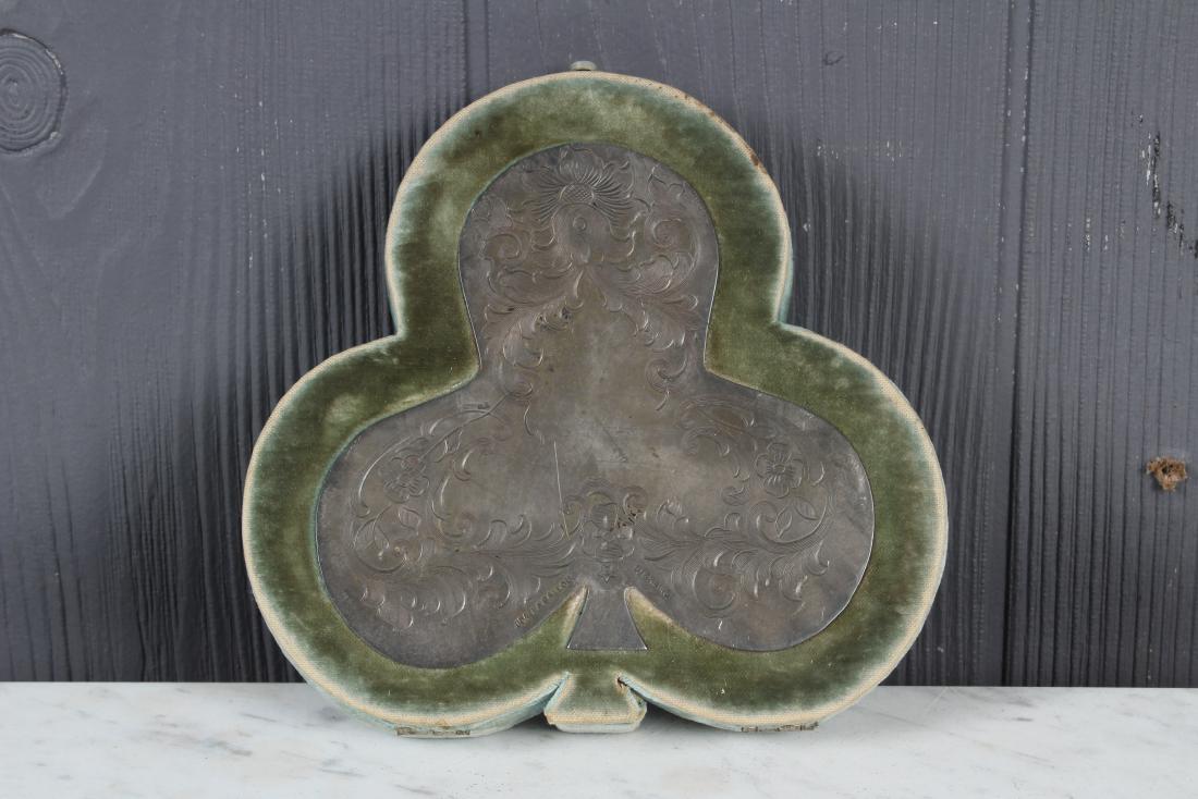 Antique Clover Shaped Jewelry Box Sterling Mount (1 of 4)