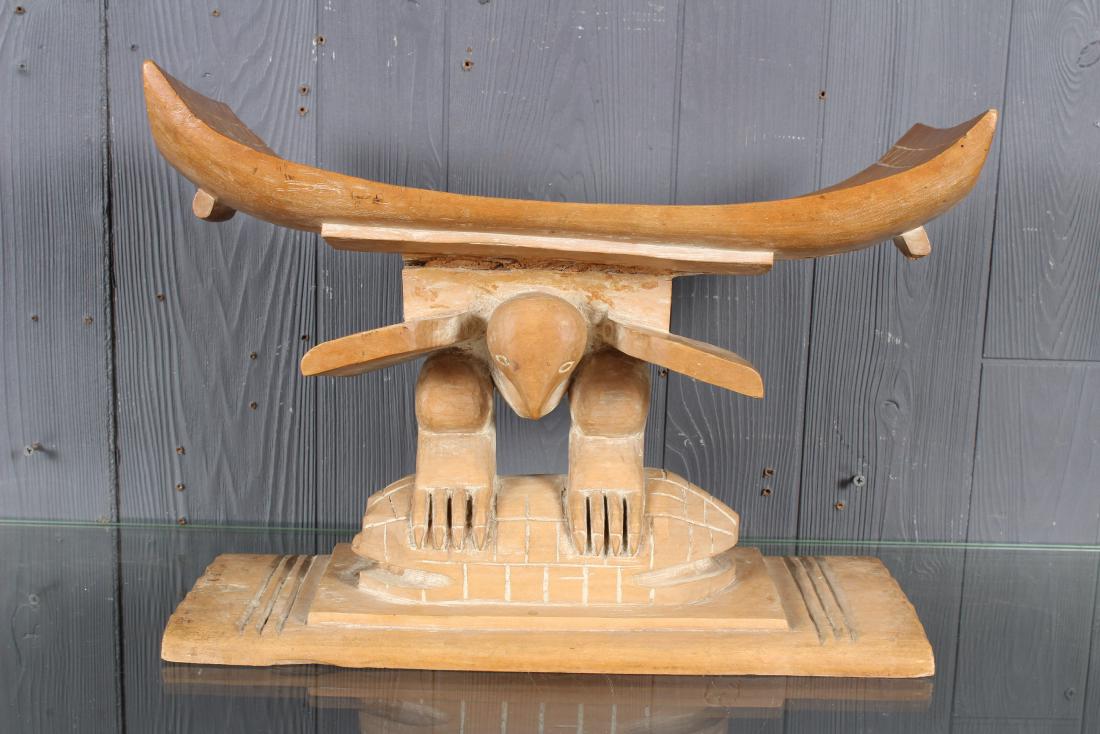 African Ashante Figural Eagle and Tortoise Stool (1 of 5)