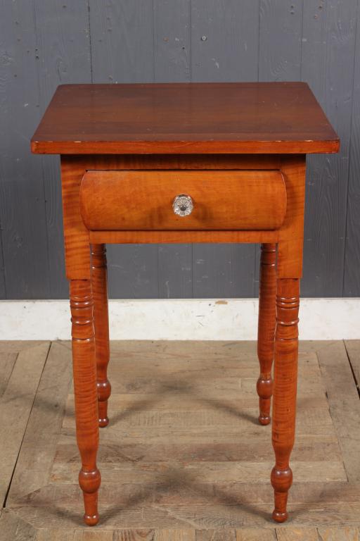 Tiger Maple Single Drawer Stand (1 of 4)