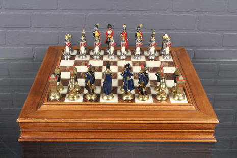 Italfama Italian Made Die Cast Figures Chess Set: Italfama Italian Made Die Cast Figures Chess Set. Size: 2.5" H x 20" W x 20" D