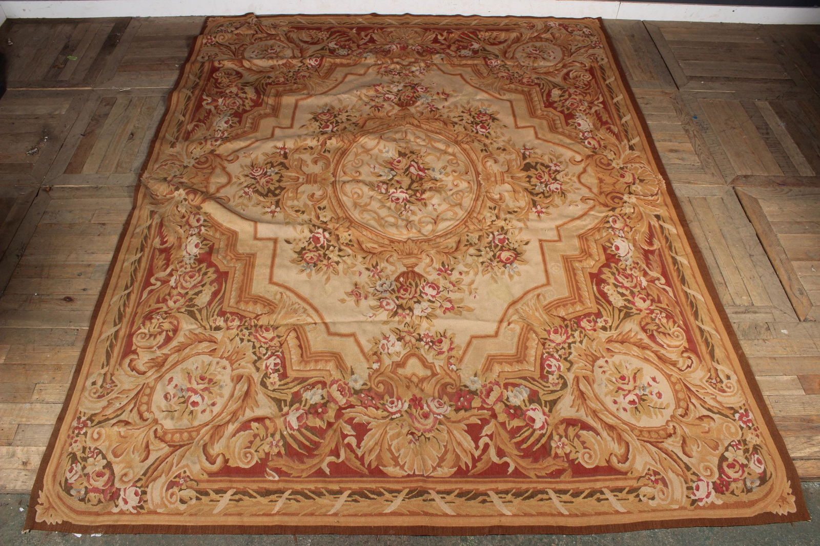 Aubusson Needlepoint Tapestry Rug (1 of 4)