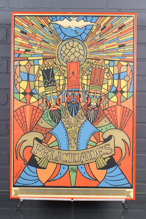 Felicidades Puerto Rican Poster 1966 (1 of 4)