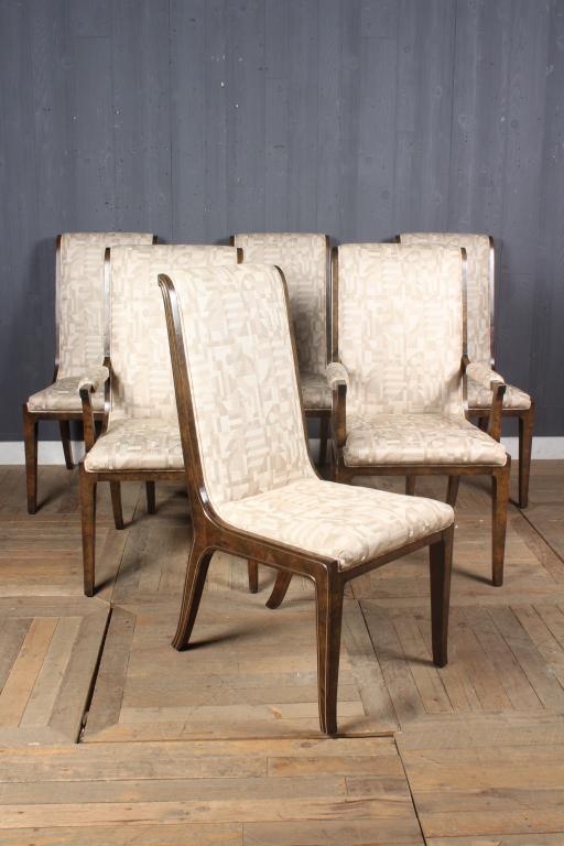6 Mastercraft Dining Chairs- 2 Arms 4 Sides: 6 Mastercraft Dining Chairs- 2 Arms 4 Sides. Size: Largest: 41.5" H x 22.5" W x 26" D