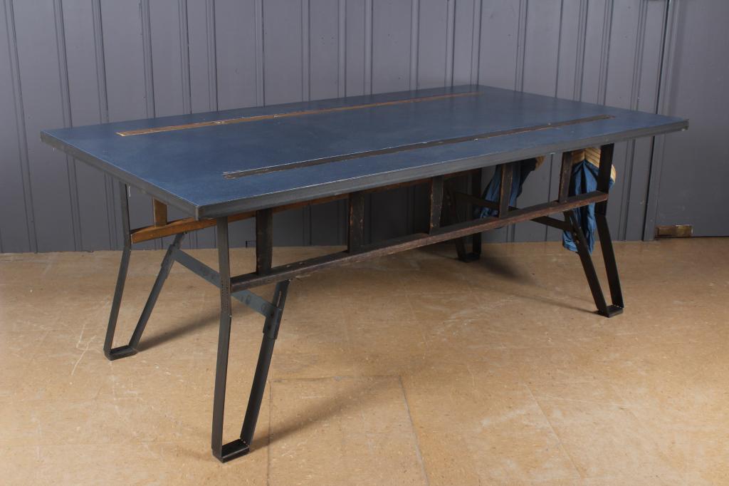 Re Purposed Ladder component Display Table: Re Purposed Ladder component Display Table. Industrial design table custom made for major lifestyle retailer. Size: 34" H x 86" W x 48.5" D