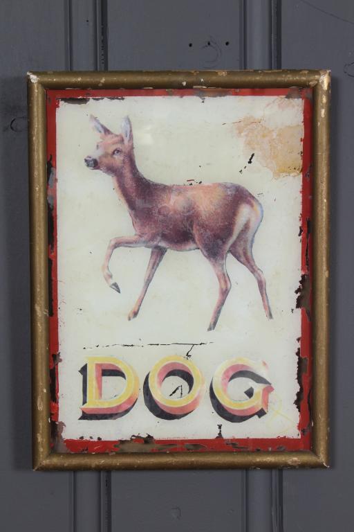 Dog Signed Huw Griffith Lost in Translation Work: Signed Huw Griffith Lost in Translation Work. Dog. Reverse painted glass. Size: 16" H x 12" W x 1.5" D