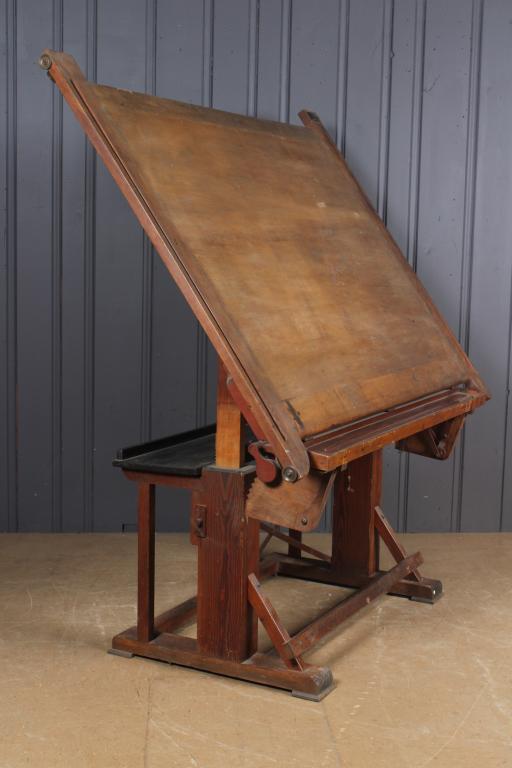 Vintage Continental Drafting Table: Vintage Continental Drafting Table. Size: 70.5" H (Upright) x 65" W x 51" D.