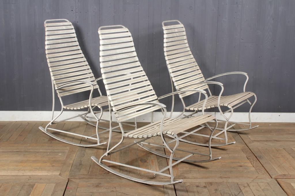 3 Patio Rocking Chairs by Brown Jordan: 3 Patio Rocking Chairs by Brown Jordan. Size: 43" H x 23" W x 33.5" D