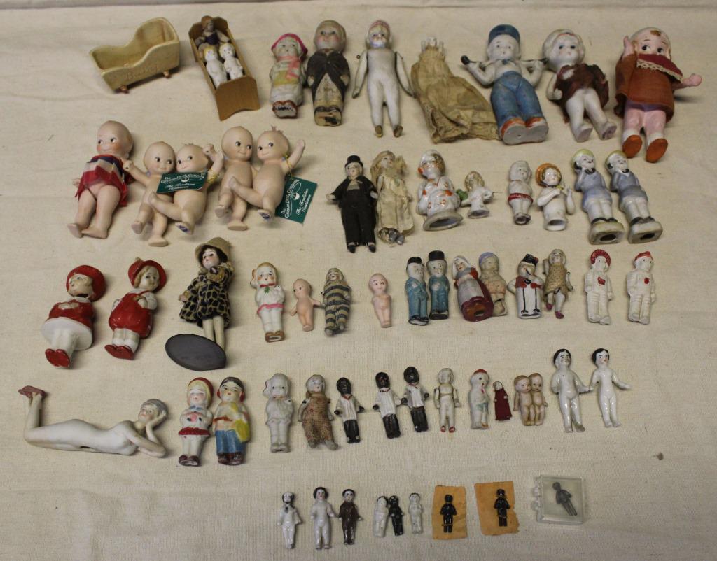 Collection of Miniature Bisque and Porcelain Dolls (1 of 7)