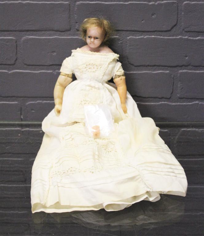 Montanari Poured Wax Shoulder Head Doll (1 of 8)