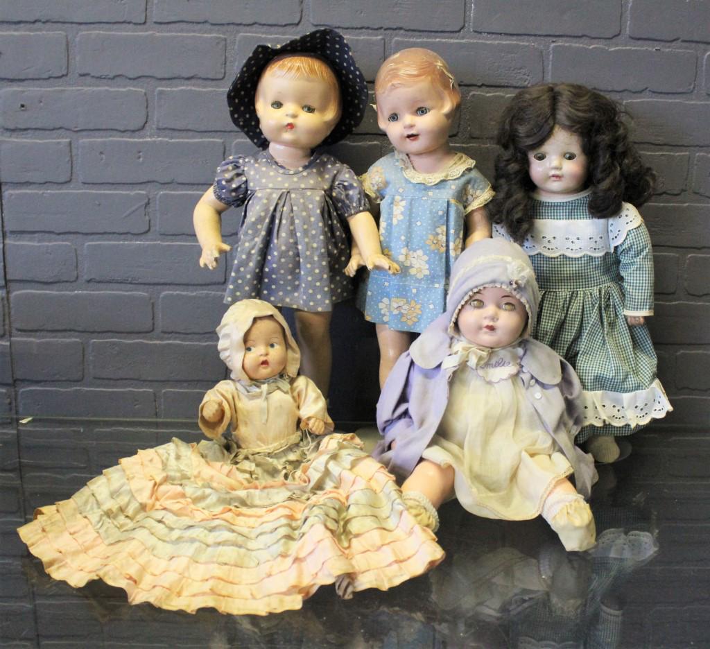 Grouping of Composition Dolls (1 of 7)
