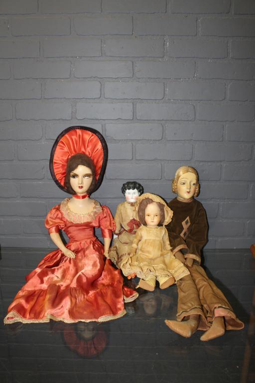 2 Boudoir Dolls, China Head & Papier Mache Doll (1 of 4)