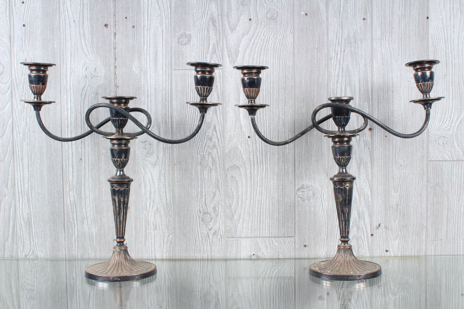 Pair English Georgian Style Candelabra (1 of 5)