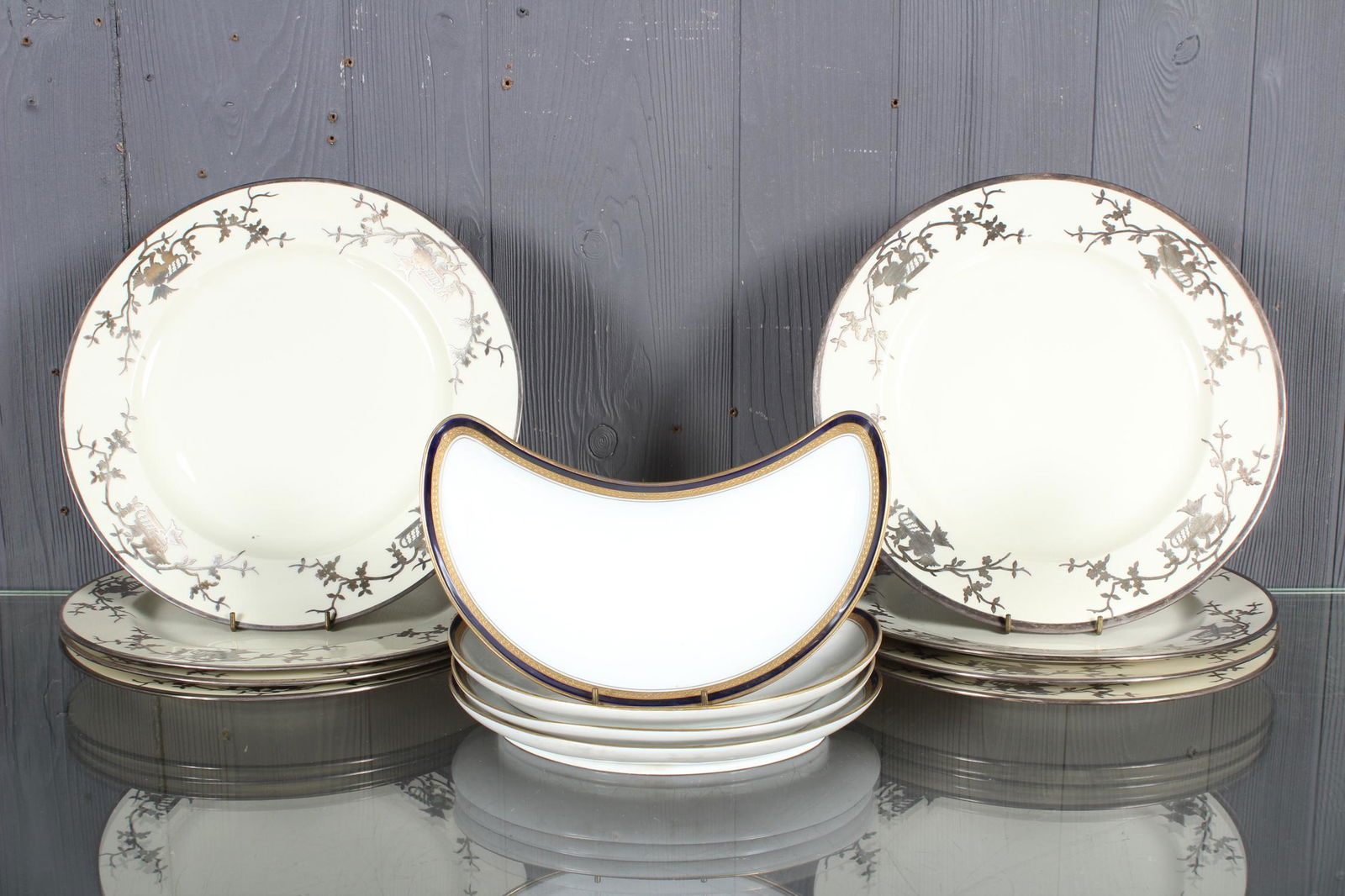 Bavaria Porcelain Plates and Crescent Salad Plates (1 of 8)