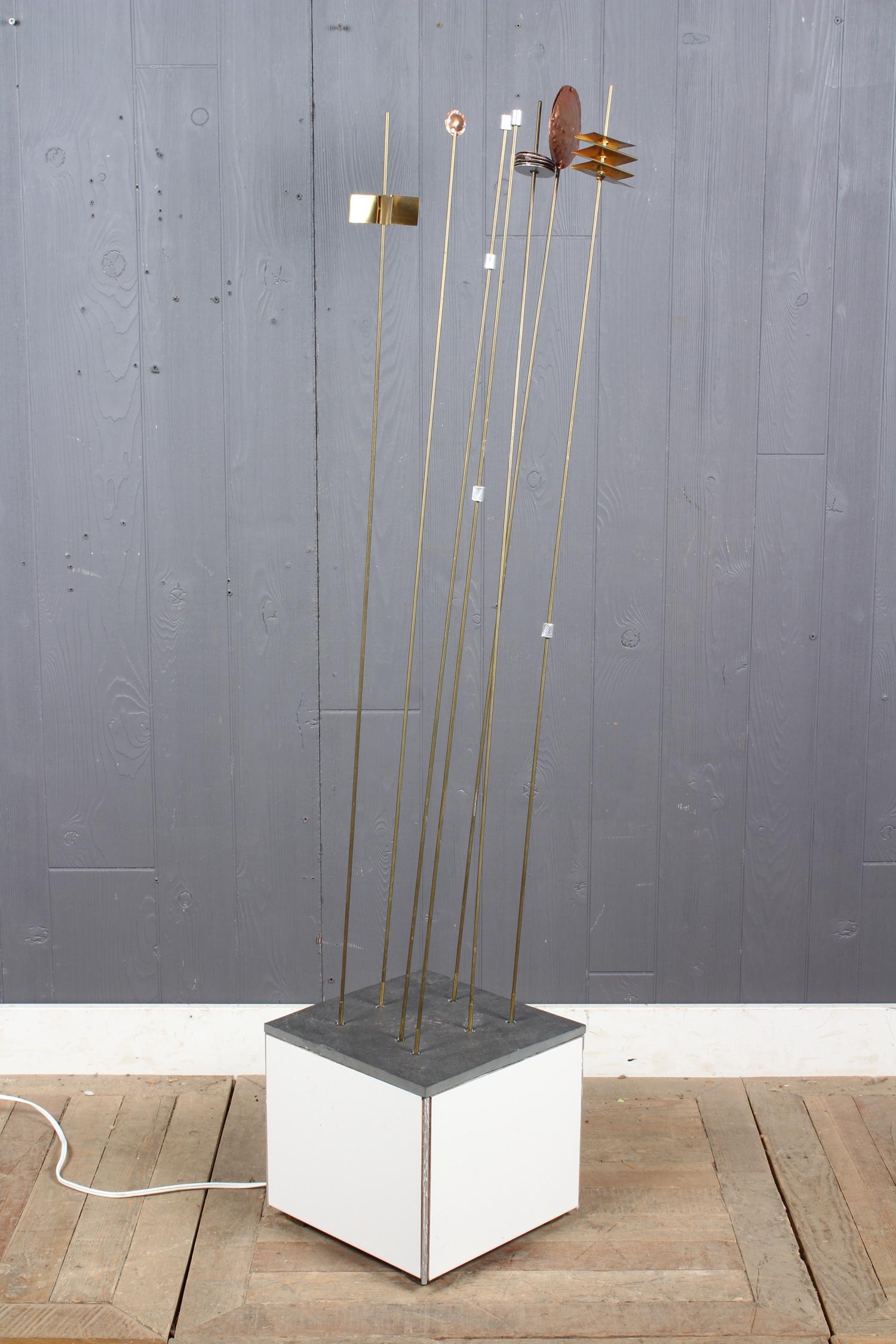 Earth Movements Kinetic Art by Milt Sigel: Earth Movements Kinetic Art by Milt Sigel. Size: 56.5" H x 11.5" W x 11.5" D