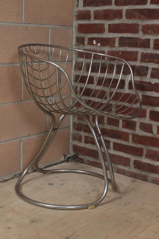 Italian Chrome Egg Chair (1 of 5)