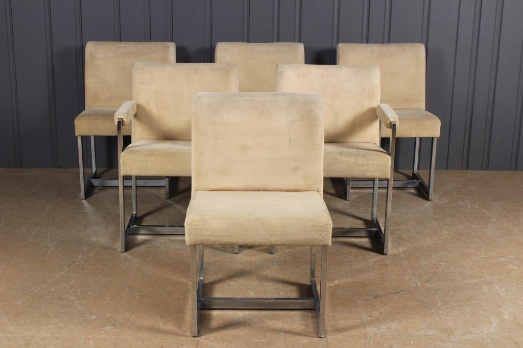 6 Chrome and Vinyl Chairs - 2 Arms 4 Sides (1 of 5)