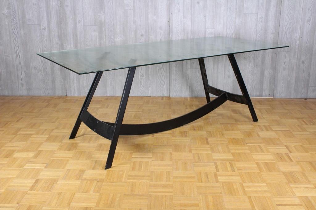 Italian Modern Iron Base Dining Table (1 of 3)