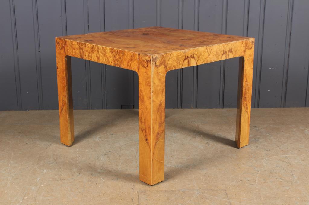 Burl Wood Veneer Square Table (1 of 4)