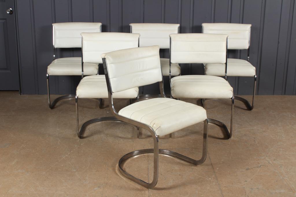 6 Cal-Style Chrome and Vinyl Chairs (1 of 6)
