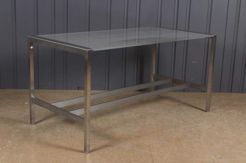 Pace Style Chrome and Frosted Glass Desk (1 of 4)