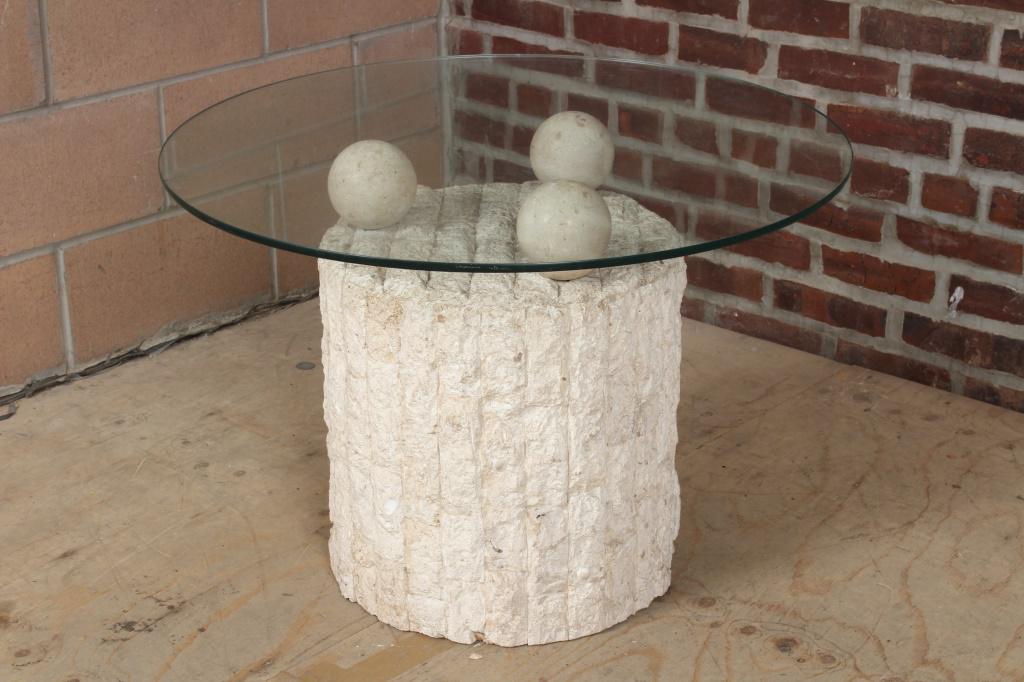 Modern Cylinder and Ball Cocktail Table (1 of 4)