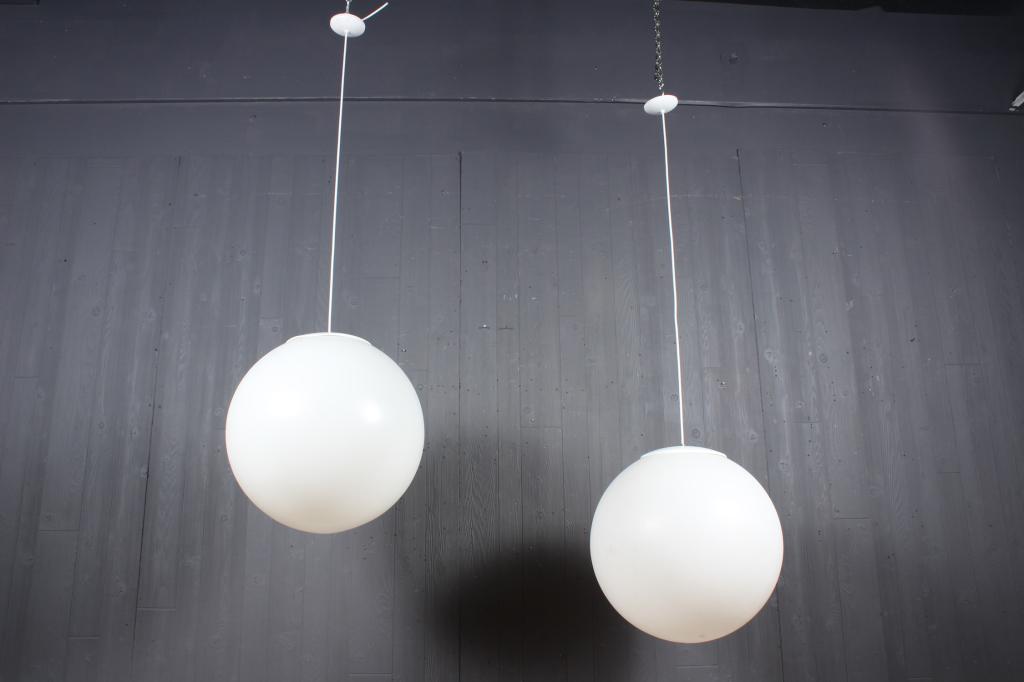 2 Large 20 In. Diameter Globe Pendant Lights: 2 Large 20 In. Diameter Globe Pendant Lights. Size: 20" Diam.