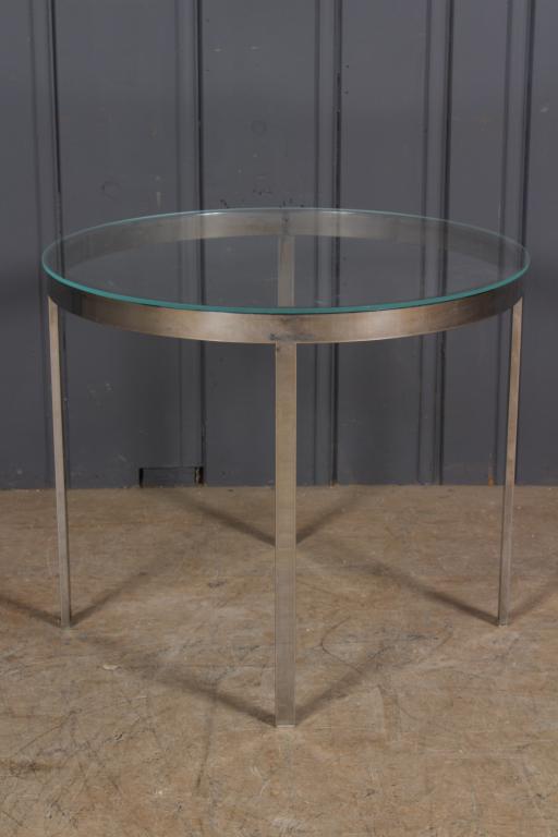 Round Chrome and Glass Occasional Table (1 of 3)