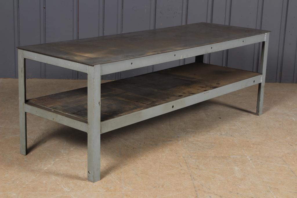 Vintage Industrial 2 Tiered Steel Low Table (1 of 3)