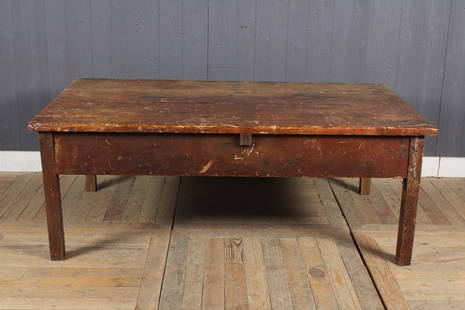 Rustic Farm Work Table: Rustic Farm Work Table. Cut low. Size: 22" H x 58" W x 35" D