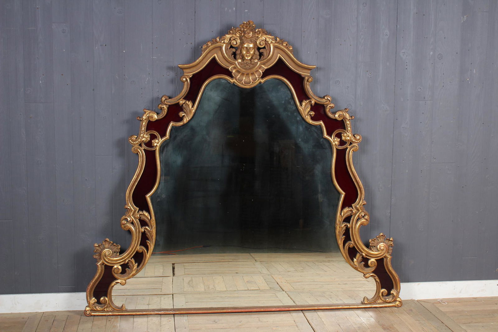 Gilt French Empire Style Over-mantle Mirror (1 of 5)