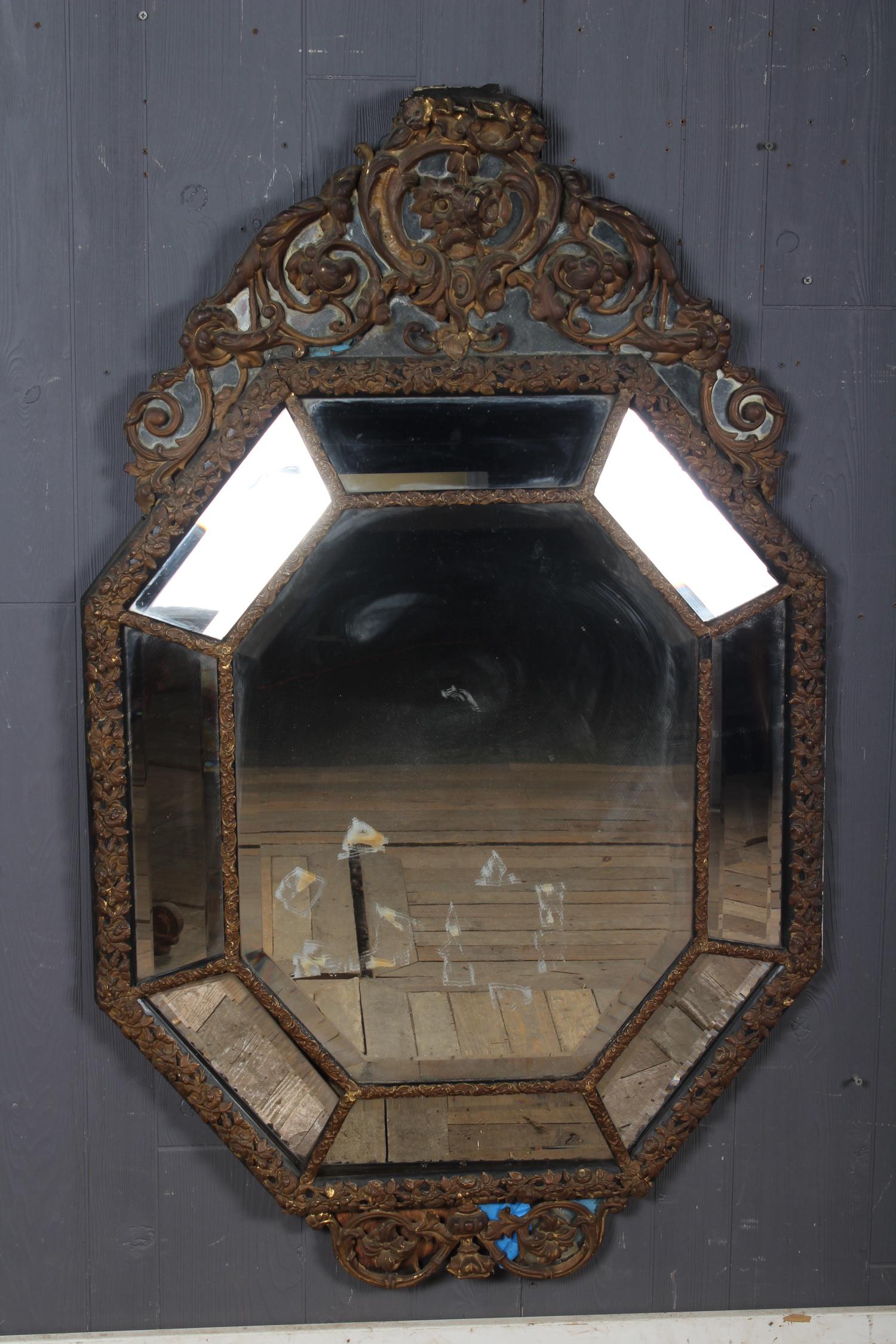 Antique Dutch Repousse Mirror (1 of 6)