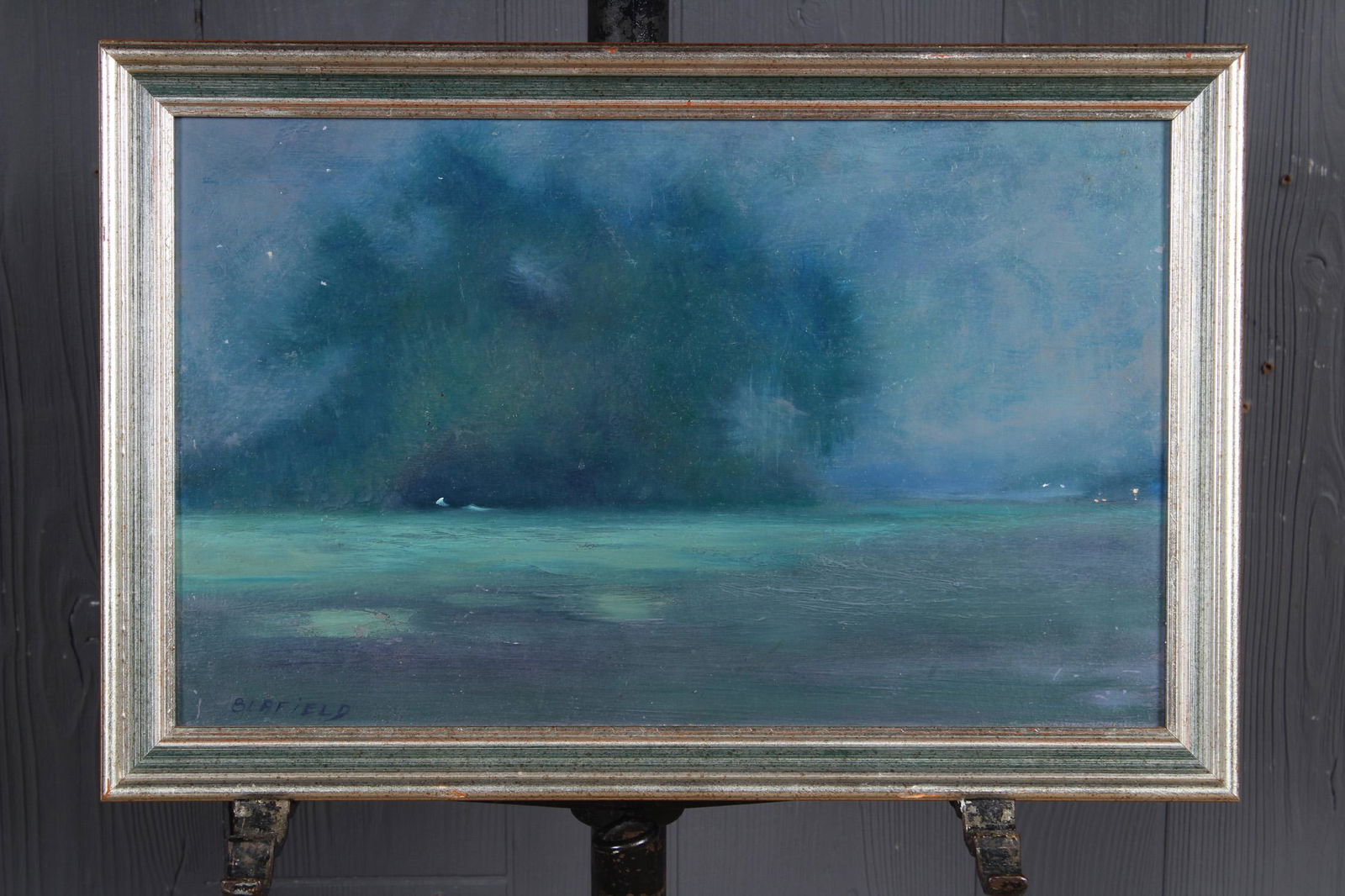 Audrey Blafield (American, d.2012): Audrey Blafield "Evening, Tanglewood". Size: Framed: 12" H x 18" W x 1.5" D; Sight: 9.5" H x 15.5" W