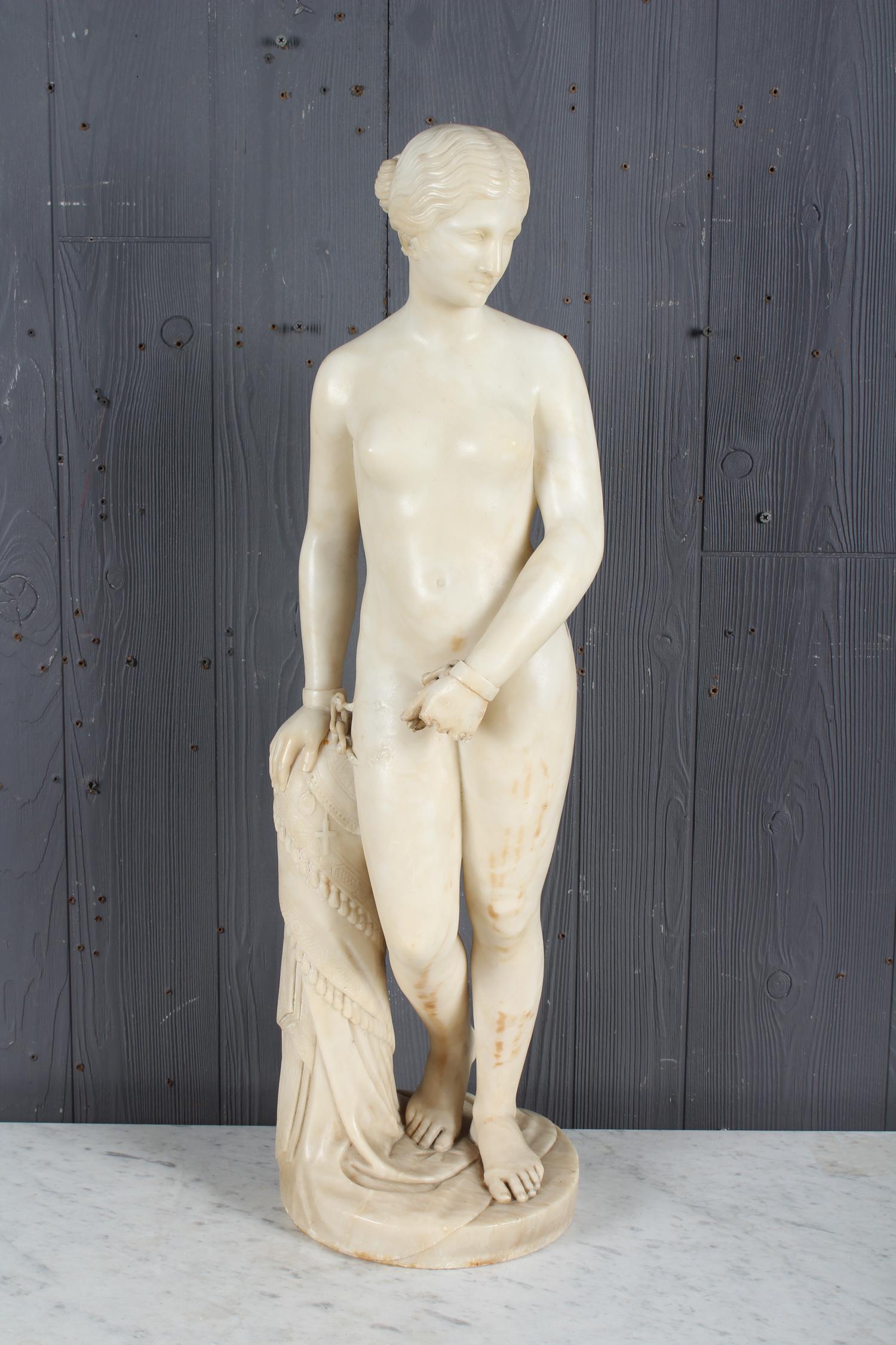 Classical Greek Slave Girl Alabaster Sculpture (1 of 5)