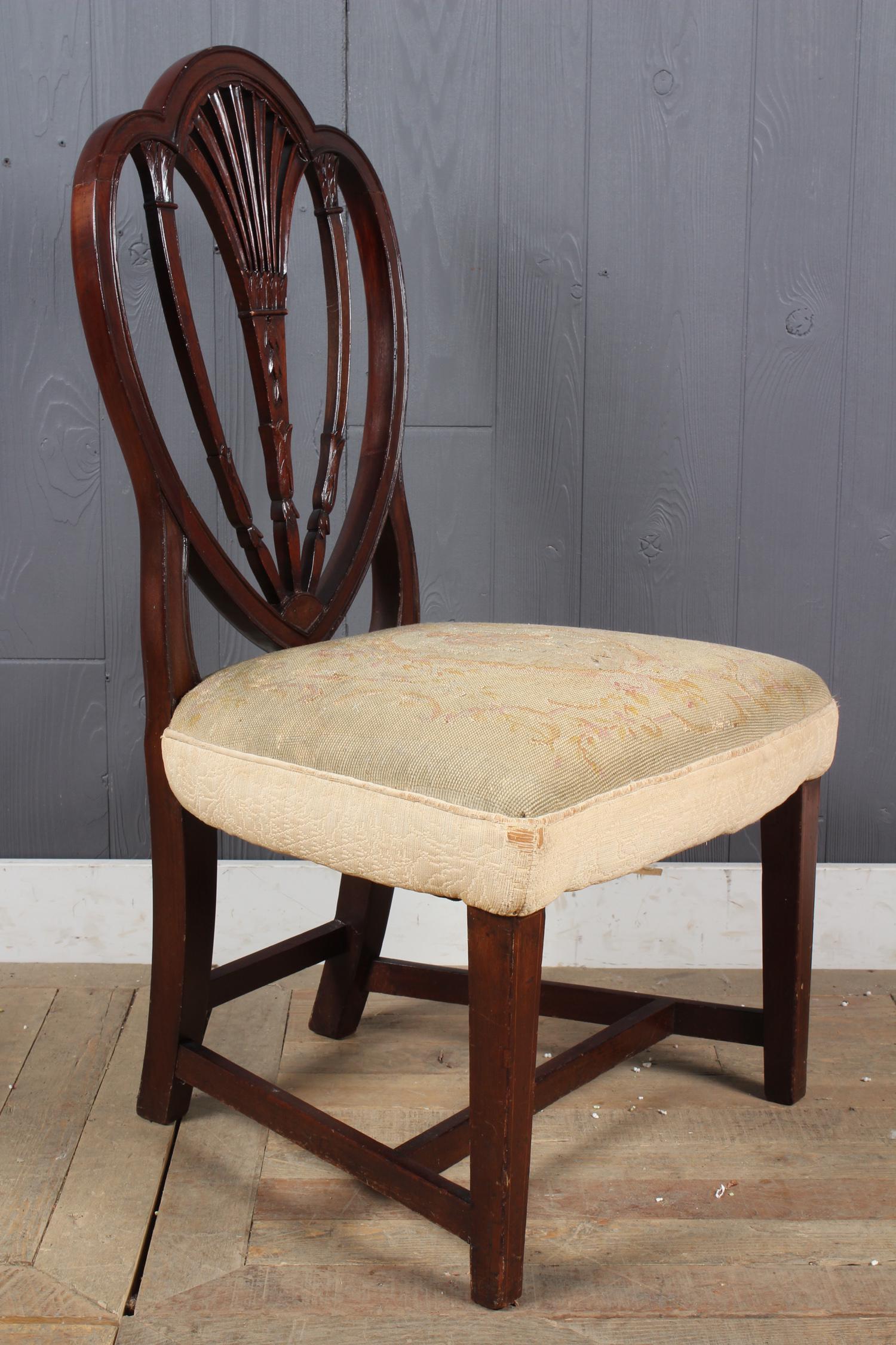 19th C. Antique Chair Needlepoint Seat: 19th C. Antique Chair Needlepoint Seat. Size: 36" H x 20.5" W x 21" D