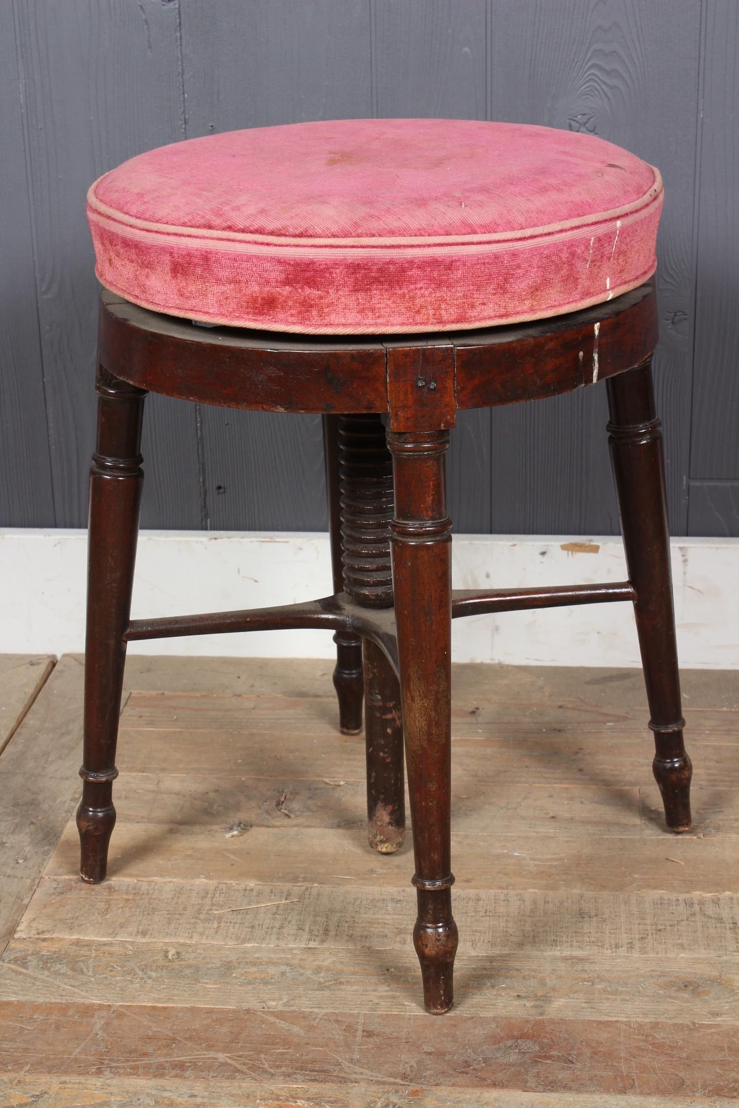 Upholstered Adjustable Piano Stool (1 of 3)