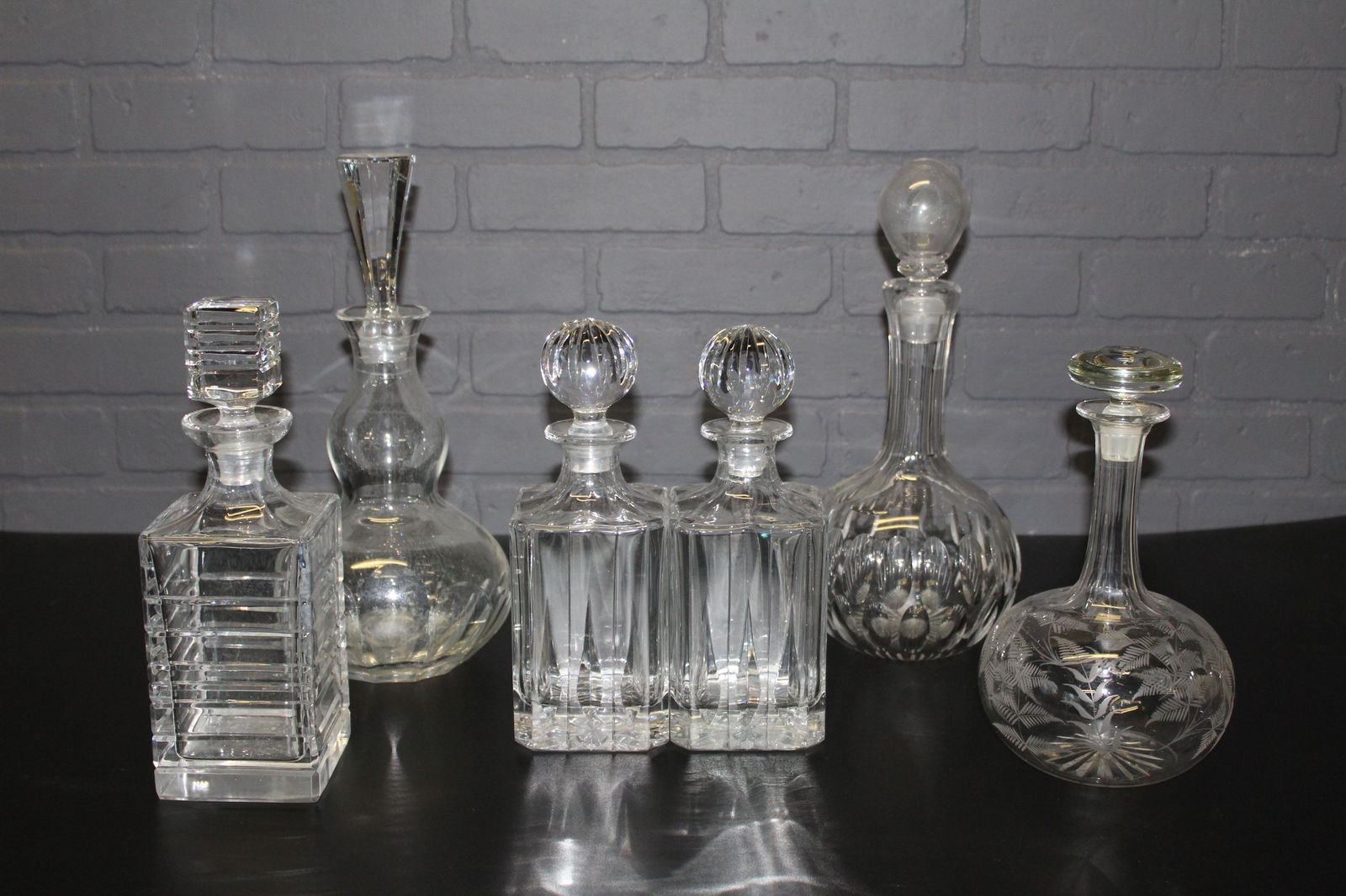6 Crystal Decanters (1 of 8)
