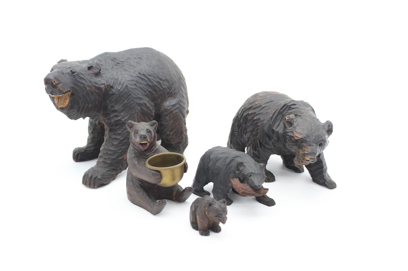 Grouping of Black Forest Carved Bears (1 of 8)