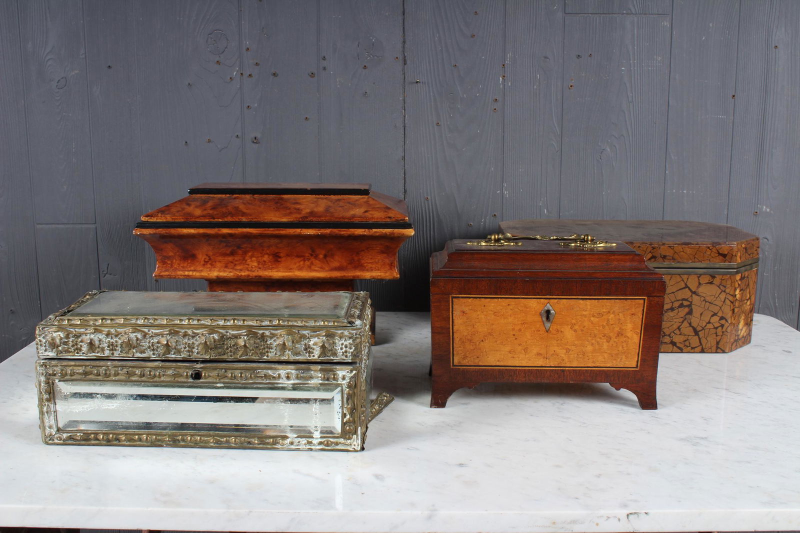 4 pc Decorator's Lot of Glove Boxes and Caskets (1 of 5)
