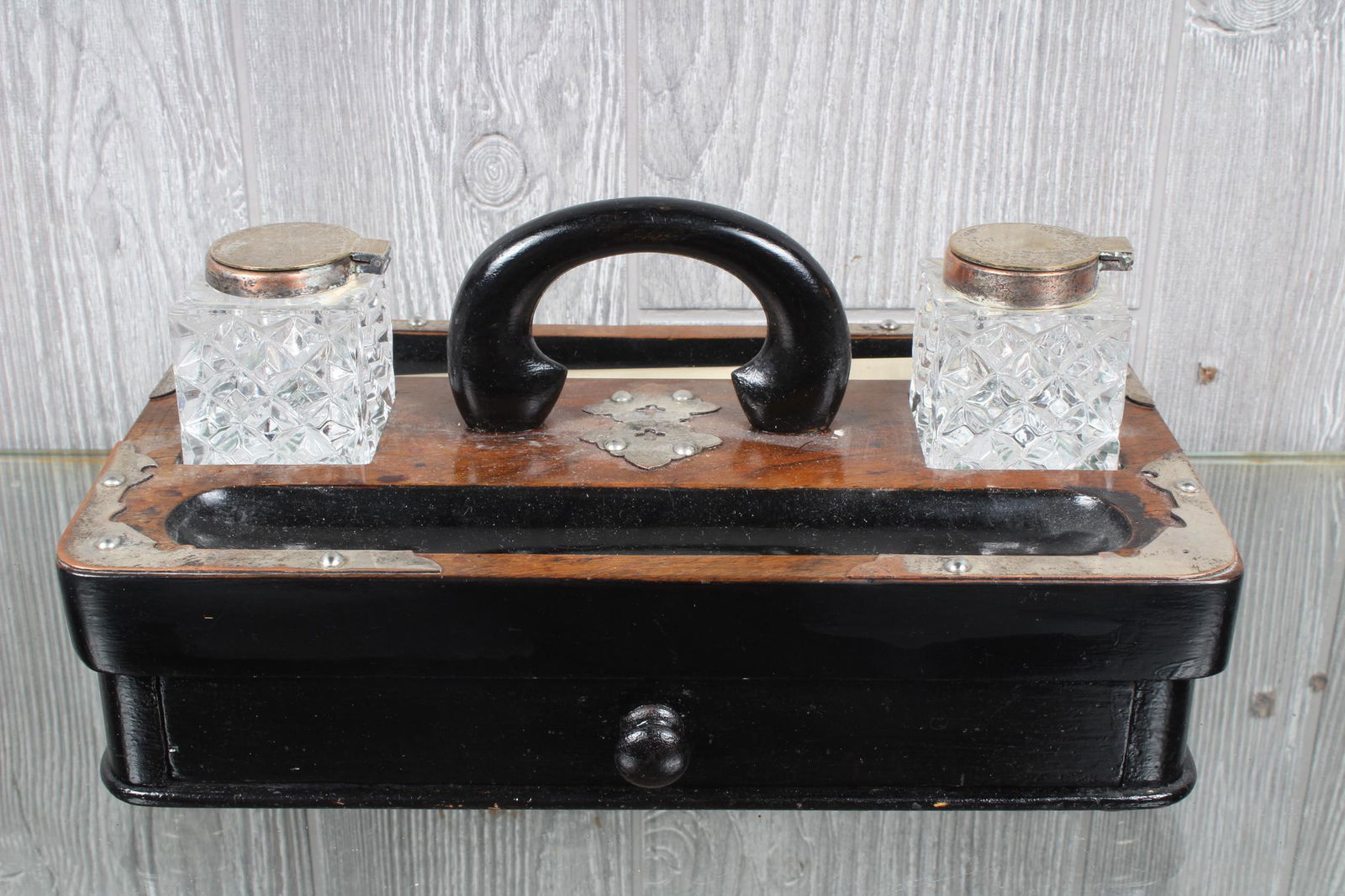 English Edwardian Writer's Desk Set (1 of 5)