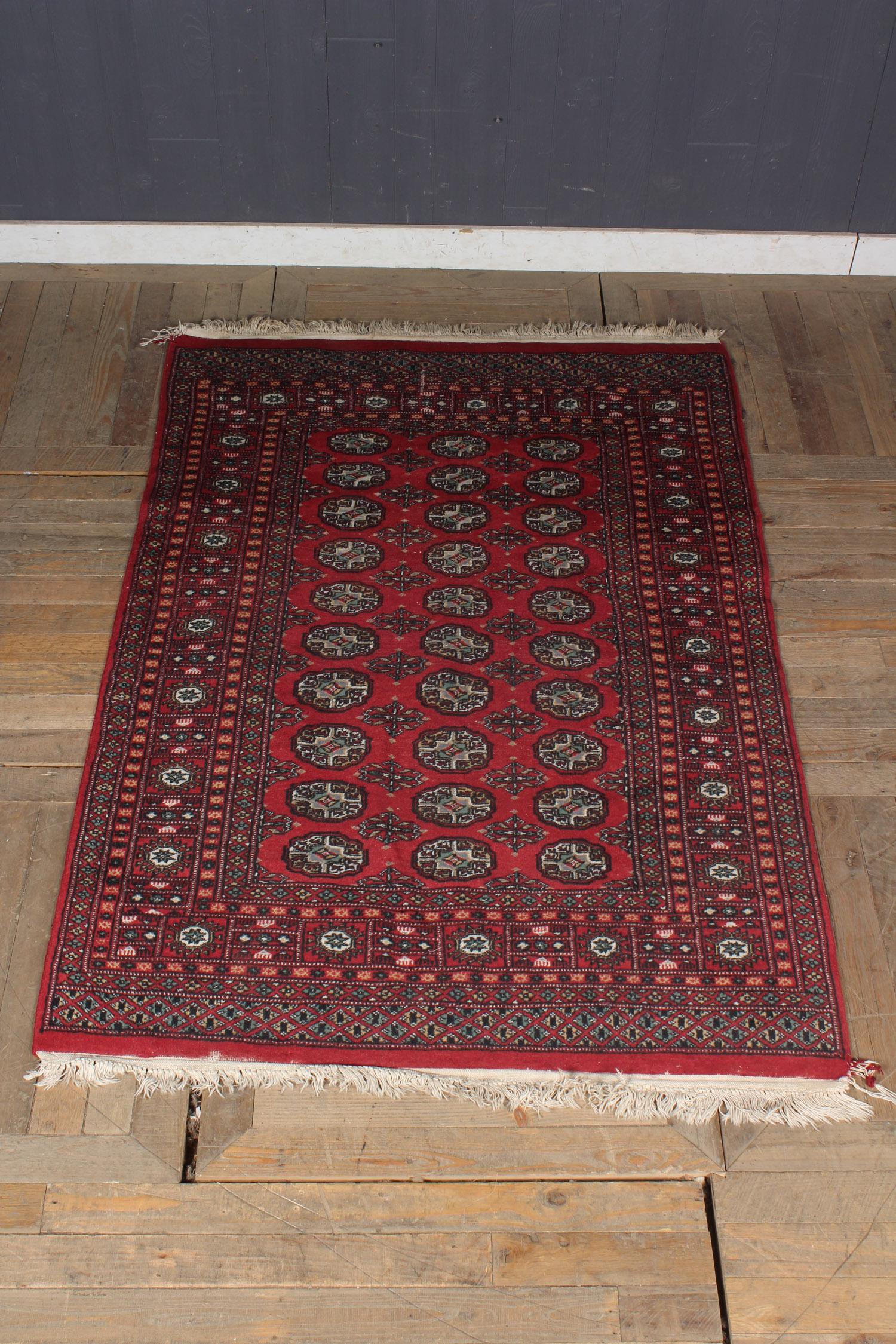 Turkmen Bokhara Rug 6' x 4'1": Turkmen Bokhara Rug 6' x 4'1" Size: 72" L x 49" W