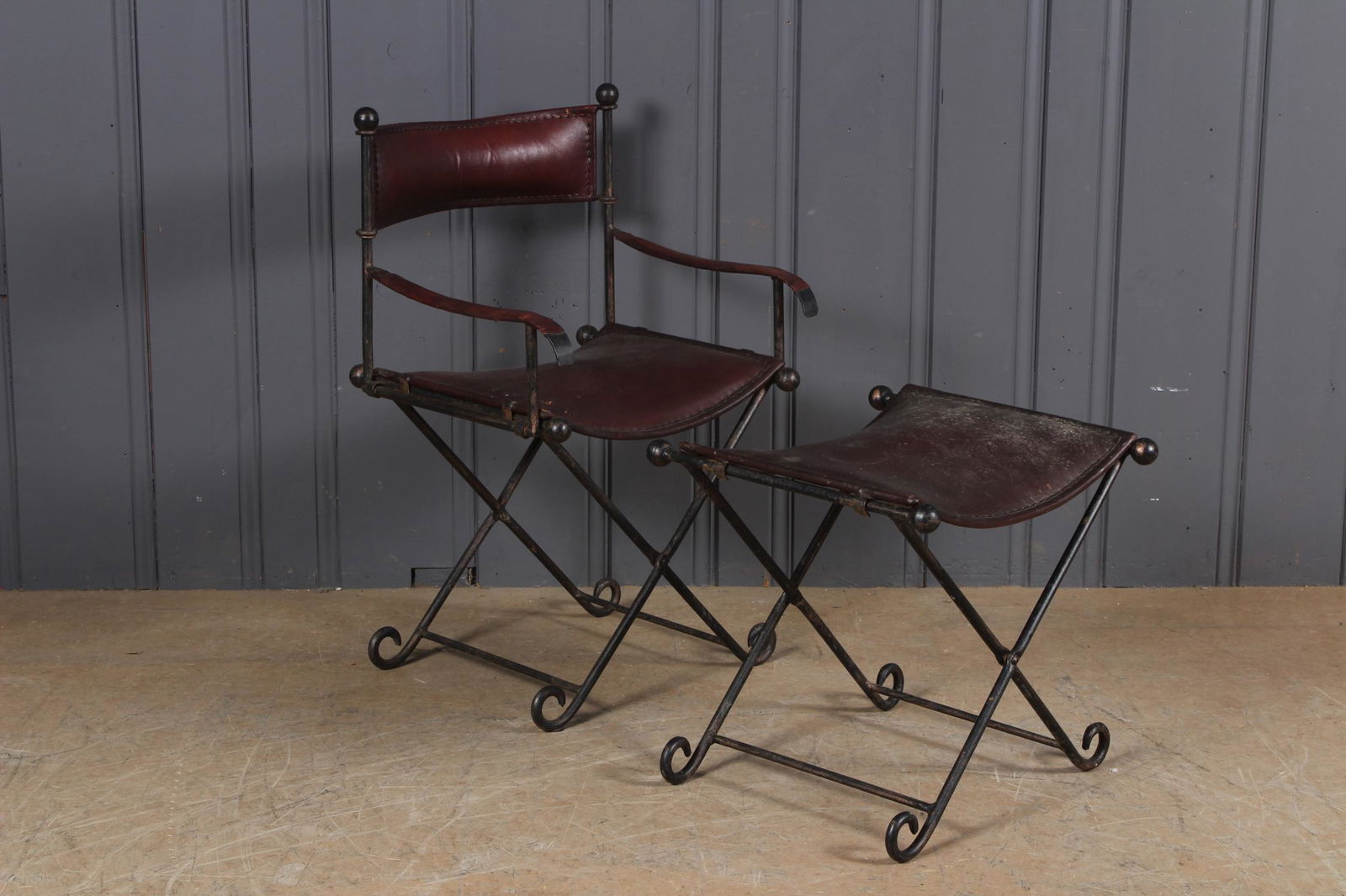 Wrought Iron and Leather Campaign Style Set (1 of 6)