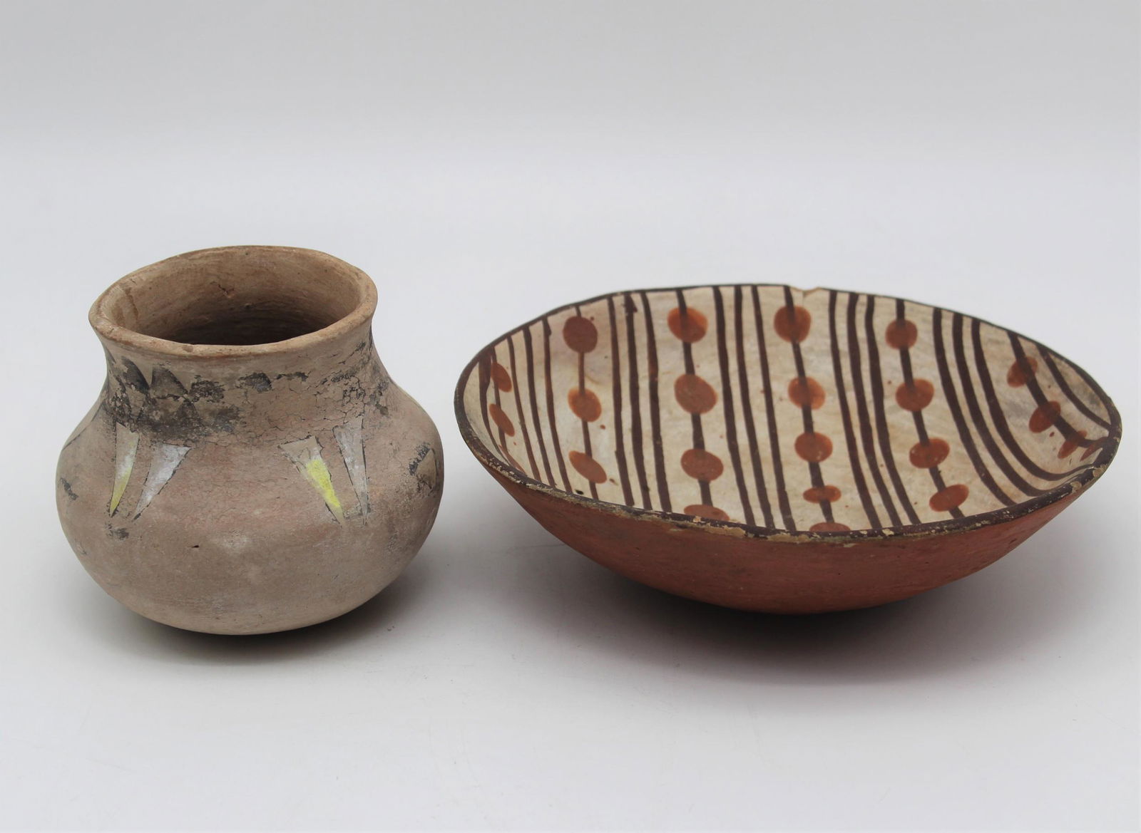 2 pcs Pre Columbian Slip Decorated artifacts (1 of 9)