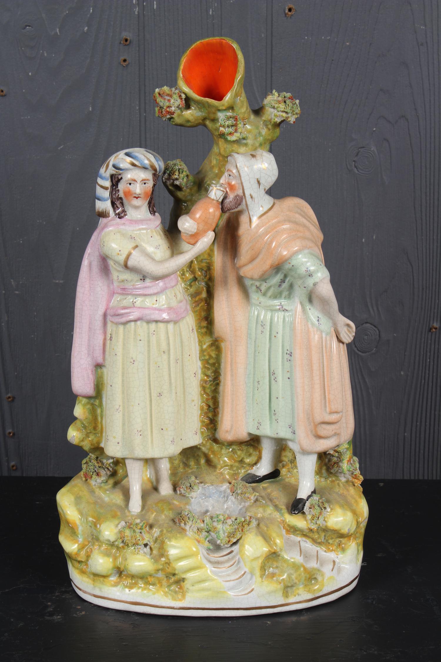 Antique Staffordshire Figural Group Spill Vase (1 of 6)