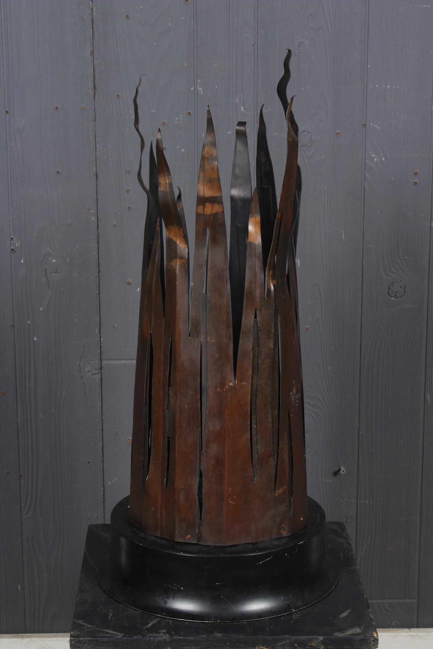 Brutalist Lamp: Brutalist Lamp. Size: 25.5" H x 11.5" W x 11.5" D