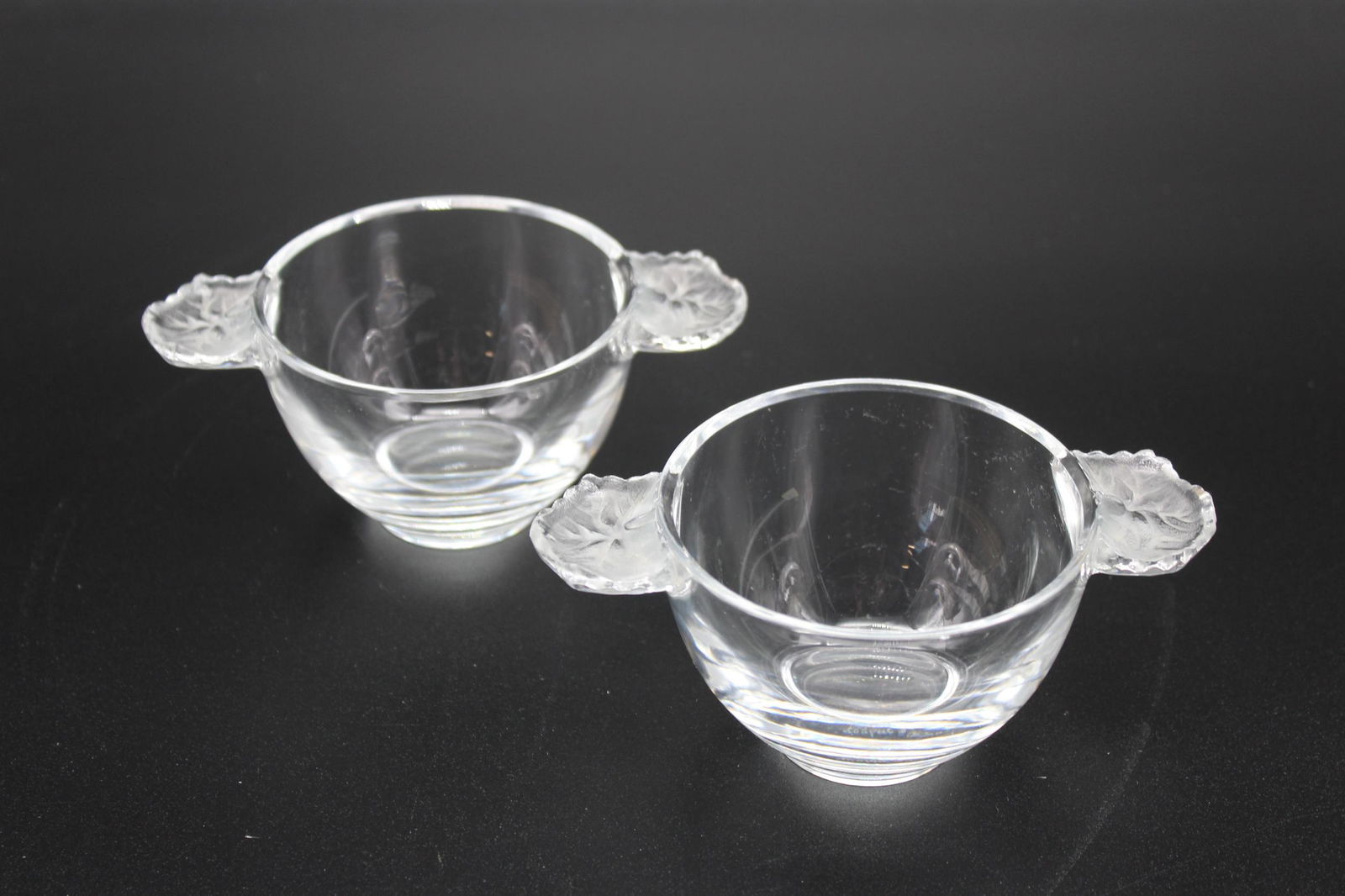 Two Lalique Crystal Honfleur 2-Handled Cups (1 of 5)