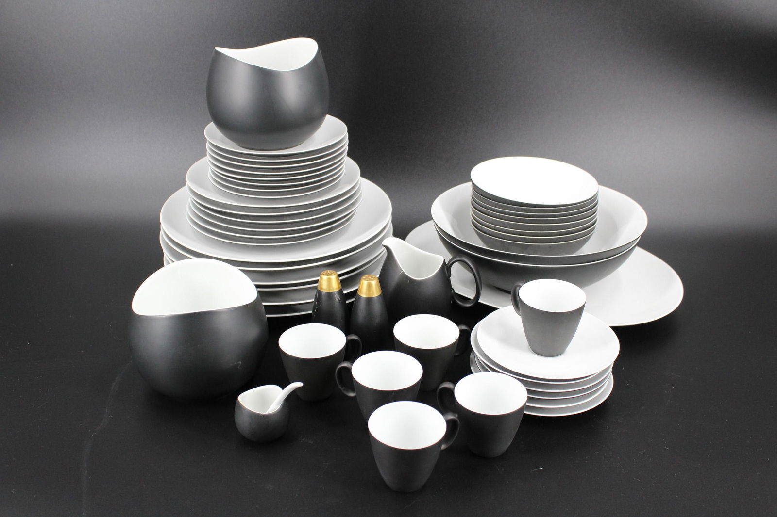 Partial Rosenthal Charcoal Dinnerware Set (1 of 5)