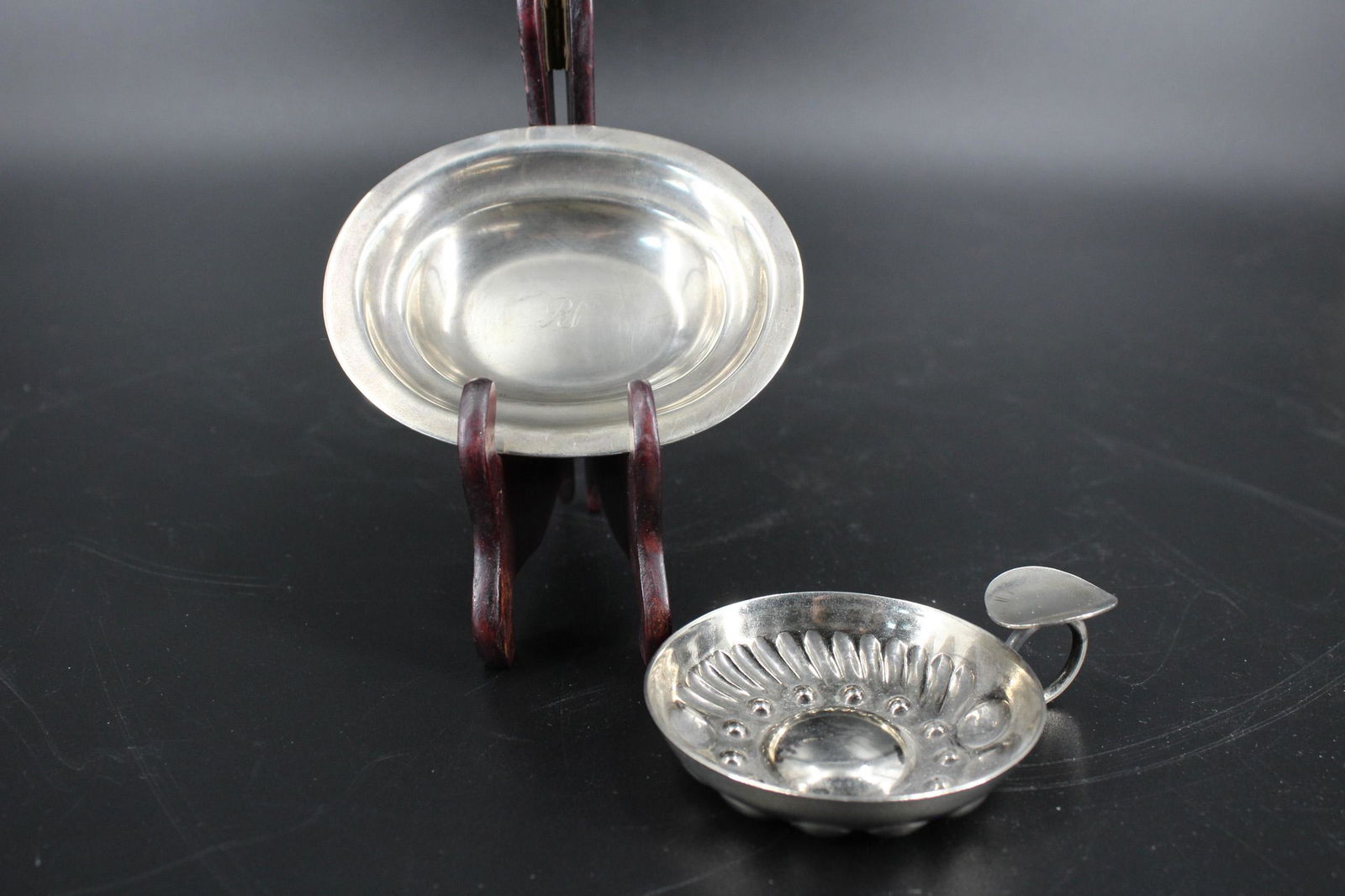 Italian 800 Silver Mint Dish and an Ashtray (1 of 8)
