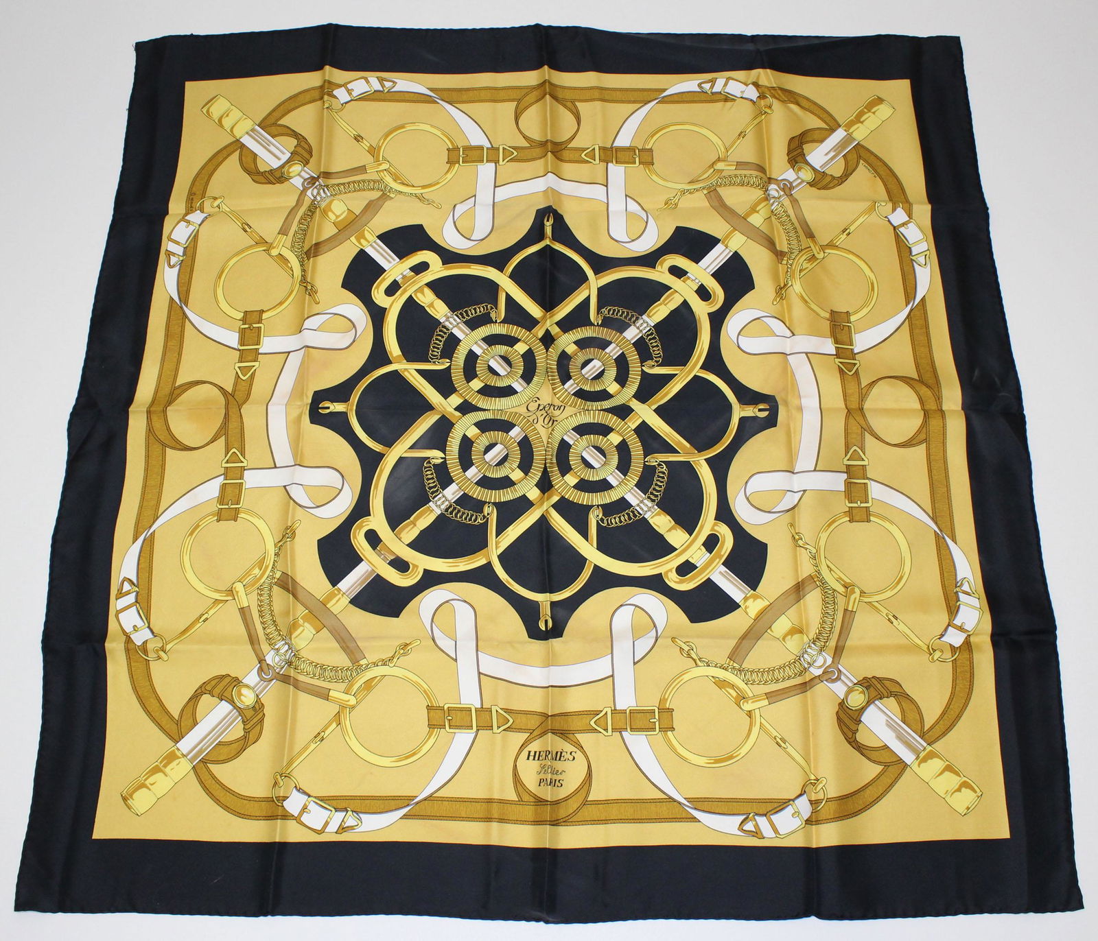 Hermes Paris Experon D'or Silk Scarf (1 of 4)